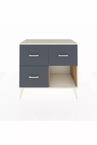 Hyperion Dresser 3 Drawers Pine-Truffle/Anthracite