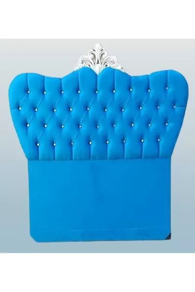 Title DK Double Bed Avant-Garde Turquoise Baby Face Fabric Plush Quilted