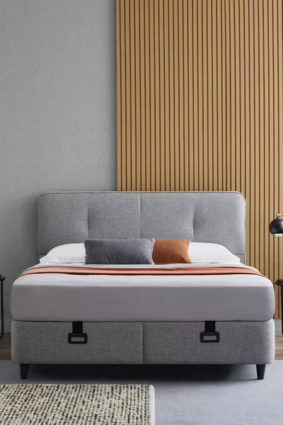 Lotto Baza, Cool Action Headboard Double Bed 2-Piece Set - Blue