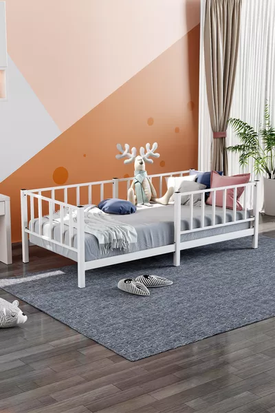 Montessori, Baby and Children's Bed cm, White Color