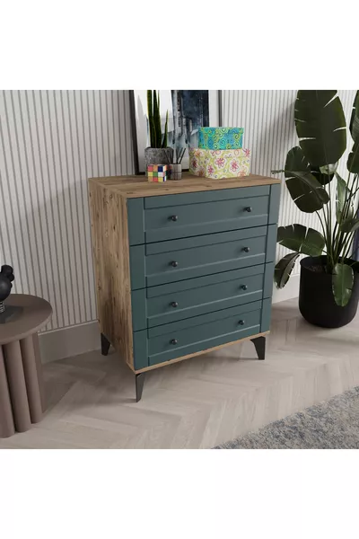 TOPRAK 4 ÇEKMECELİ ŞİFONYER - MDF KAPAK