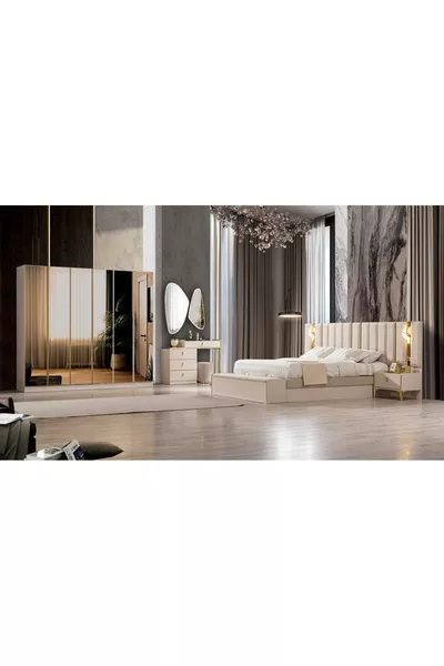 طقم غرفة نوم فراشة بستة أبواب بمرآة