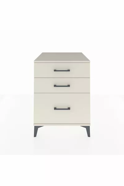 Kronos Nachtkastje met 3 Ladejes Maansteen-Maansteen