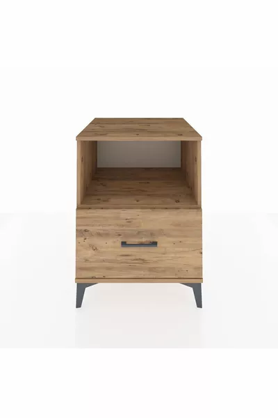 خزانة جانبية كرونوس بطابق واحد ودرج واحد - خشب الصنوبر