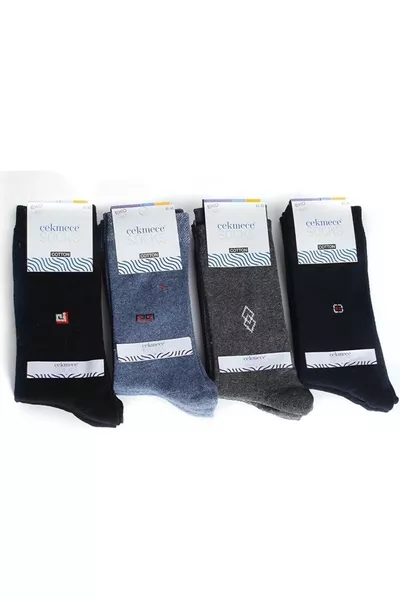 جوارب قطنية قصيرة للرجال، 6 أزواج، ألوان ونقوش مختلطة