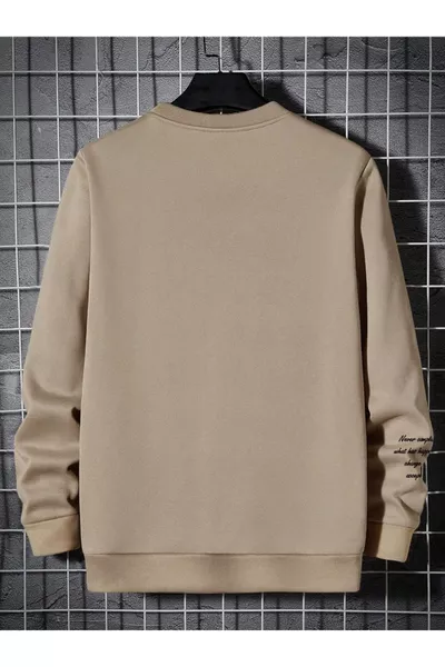 Sweat-shirt unisexe femme/homme NEVER coloré oversize à col rond en coton