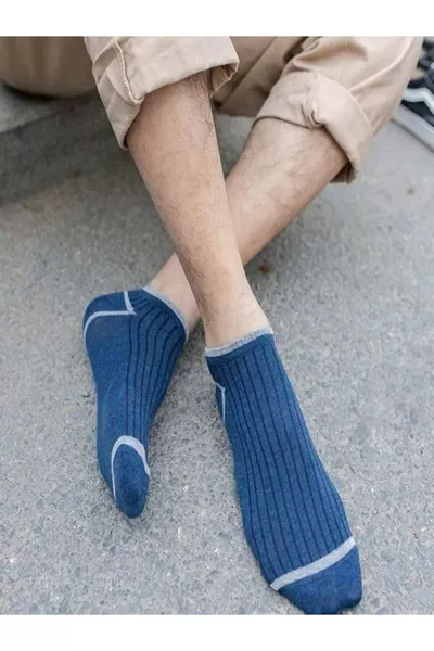 'lu Erkek Çemberli Renkli Patik Ekonomik Paket Kısa Spor Sneakers Çorap