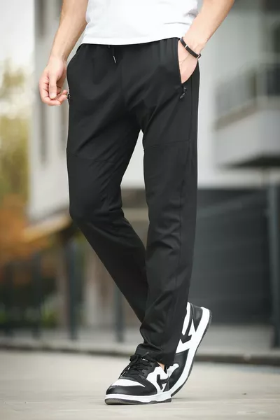 سروال رياضي Fico Dalgıç Scuba بقصة نحيفة وتفاصيل خياطة وساق مستقيمة