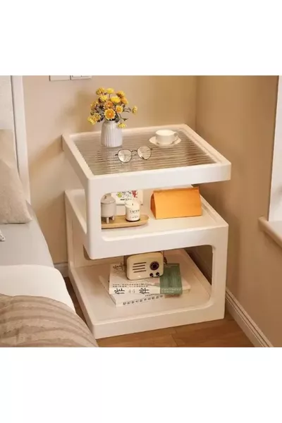 طاولة جانبية خشبية