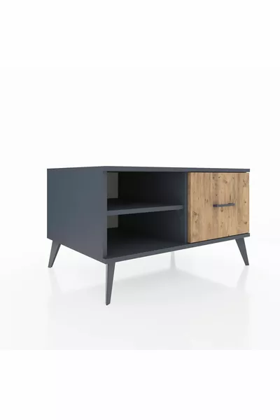 Kronos Dressoir Enkele Plank Enkele Lade Antraciet-Antraciet/Den