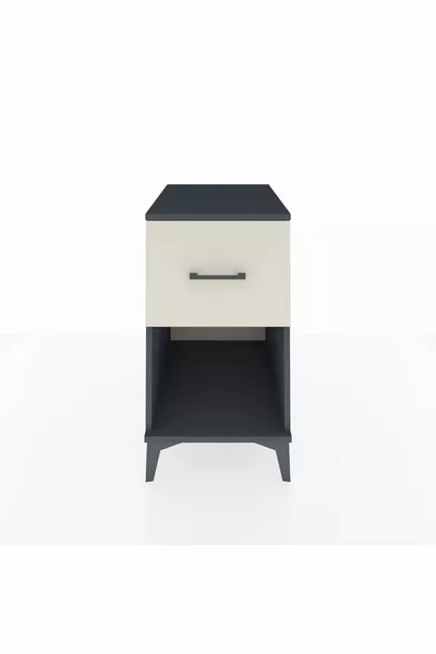 Kronos Nightstand Single Drawer Anthracite-Crestone