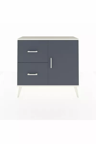Arges Kommode Ein Einlegeboden, 2 Schubladen, 1 Tür, Mondstein-Anthrazit