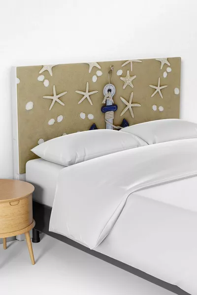 Starfish Anchor Pattern Kids' Bedroom Bed Base Headboard Cover