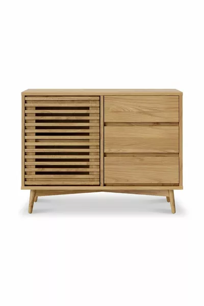 Ligna Natural Wood Console - With Doors and 3 Drawers
