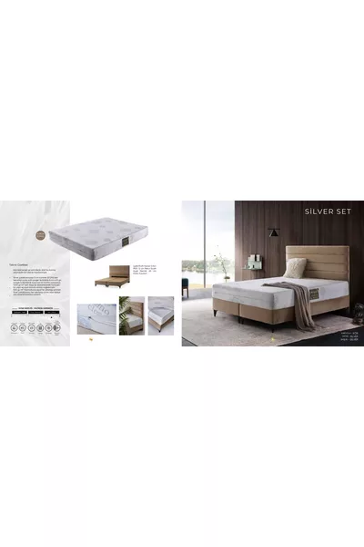 طقم سرير بحجرة تخزين سيلفر