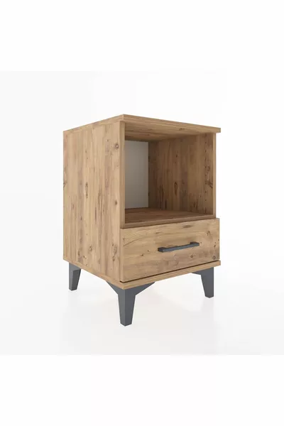 خزانة هايبيريون، رف واحد، درج واحد، خشب الصنوبر