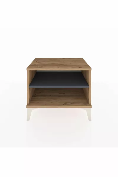 Hyperion Nachttisch mit einem Regal Kiefer-Anthrazit