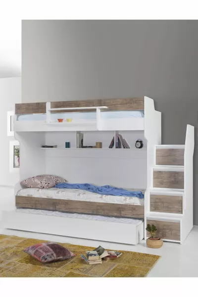 Двуетажно легло, Смело детско двуетажно легло - Орех