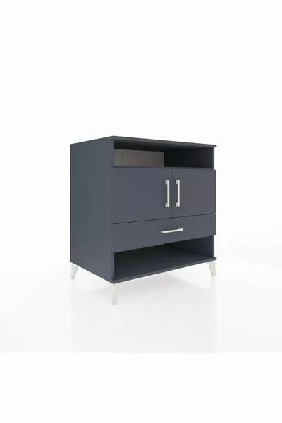 Комод Kronos с 3 полками, 1 выдвижным ящиком и 2 дверцами, антрацит-антрацит