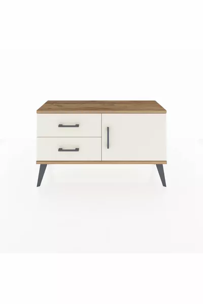 خزانة أرجس بدرجين ورف واحد وباب واحد خشب الصنوبر والرخام