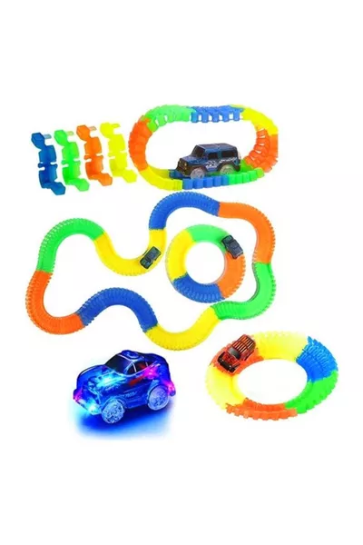 Kayyum Giocattolo MACCHINE MAGIC TRACKS LUMINOSE LUNGHEZZA PISTA CM PEZZO 3+
