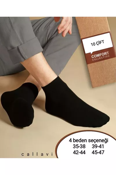  أزواج جوارب قطنية سوداء للجنسين