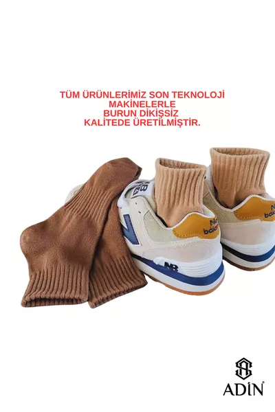 جوارب نسائية شتوية اقتصادية مرنة بدون خياطة نصف عالية مع 4 أزواج