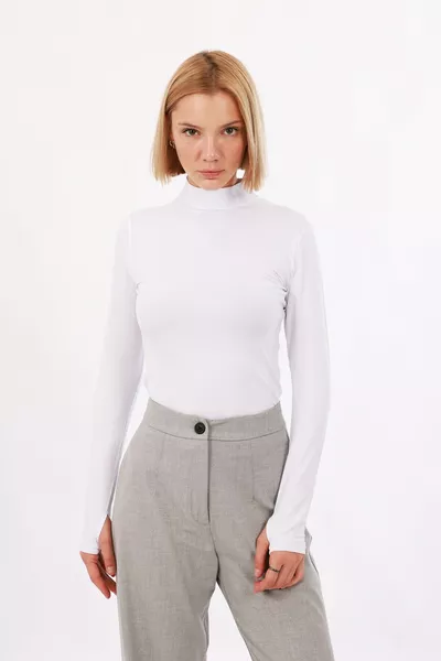 Kadın Parmak Detaylı Body 3’lü Set – Siyah Beyaz Kahverengi