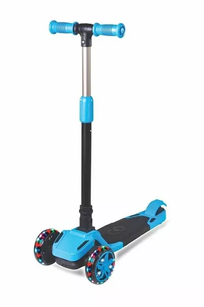 سكوتر أطفال تولبار قابل للطي مع إضاءة LED باللون الأزرق