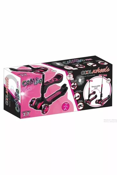 عجلات كول مصابيح LED مقعد وردي أزرق للجنسين - 