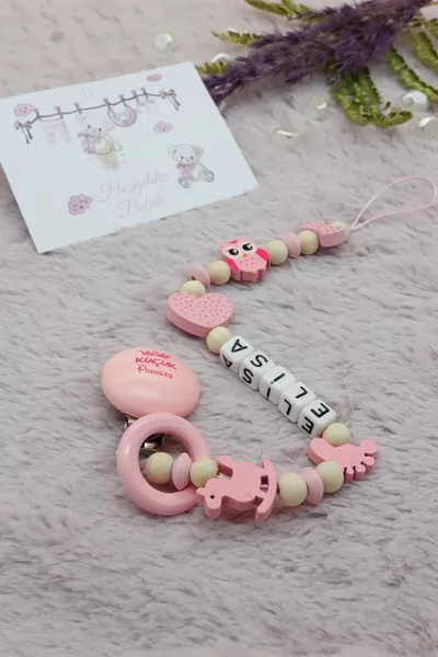 % سلسلة مصاصة للأطفال مصنوعة من الخشب الطبيعي