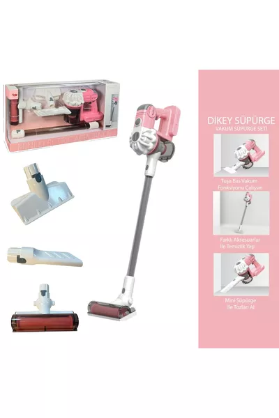 Battery-Powered Voice Model Upright Vacuum Cleaner with Pull Feature  cm - 3 in 1 Toy Vacuum Cleaner