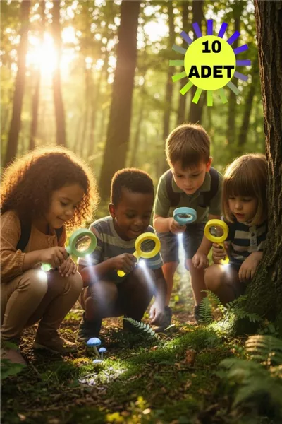  قطعة مكبرة مع بوصلة مضيئة من البلاستيك هدية عيد ميلاد هدية الشهادة لعبة