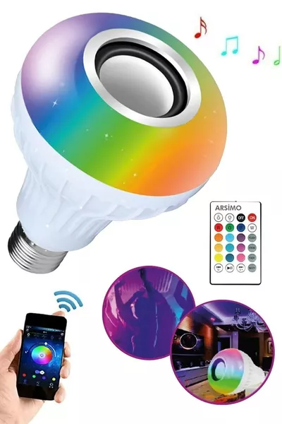 Smart Bluetooth Speaker RGB Music LED Disco Bulb (INCLUDING REMOTE)