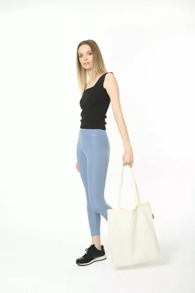 حقيبة حمل غير مطبوعة  طبيعية مع مقابض