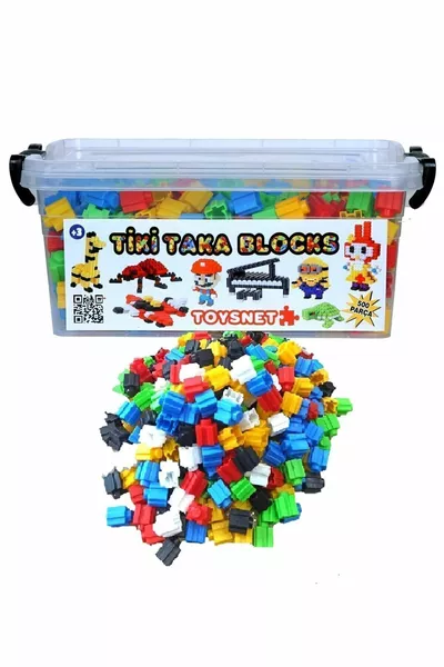 تيك تاك وقطع البناء الألعاب التعليمية  قطعة مجموعة كتل تعليمية بـ 6 ألوان لتطوير المهارات تكتاك