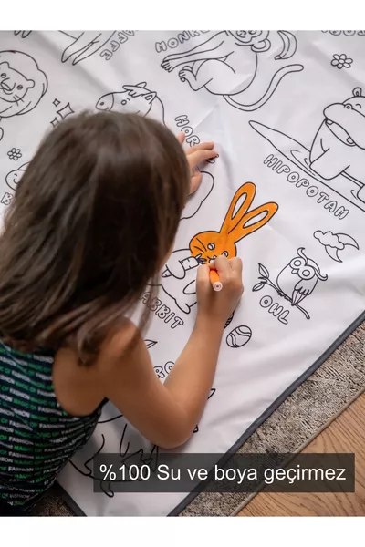 غطاء الرسم قابل للغسل في الغسالة مجموعة رسم  ألوان ألعاب تعليمية للأطفال مقاومة للماء