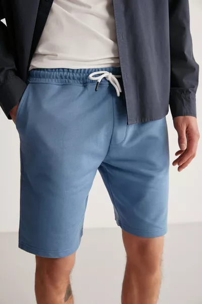 Uncertaın Herren Comfort Fit Dunkelblaue Shorts & Bermudas