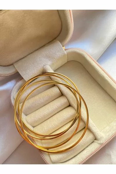 Steel Woman Plain Thin Ajda 4-Piece Bracelet