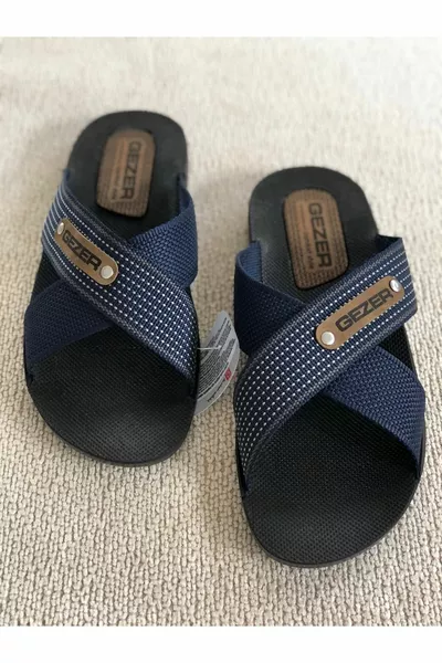 شبشب رجالي للمنزل والشرفة والحديقة مريح بنموذج الحبال وحزام