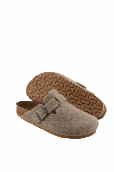 Вносни унисекс зимни ортопедични домашни чехли с предна закриваща част, кафяви