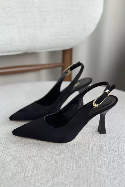 Chaussures à talons pointus pour femme Ovis - Daim noir