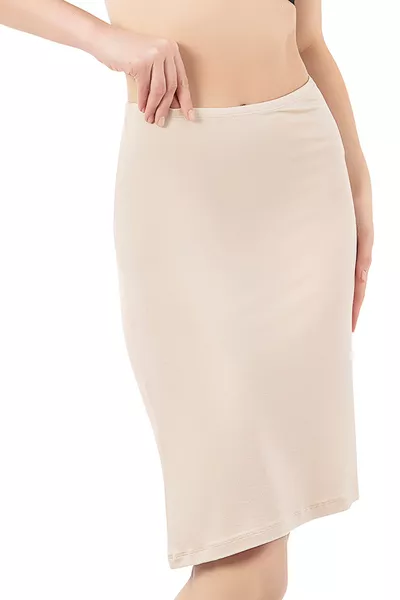 Özkan  Women's Viscose Fabric Stretch Comfortable Knee-Length Lined Slip Jumpsuit