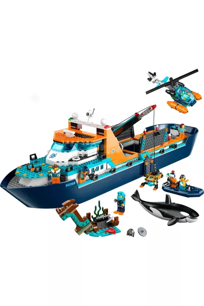 ® City Arctic Exploration Ship + Creative Toy Building Set (Piece)