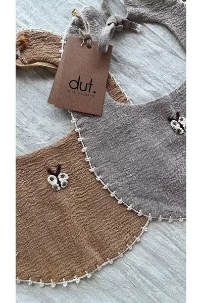 طقم 4 مآزر عضوية من قماش شيله فولدا 100% قطن