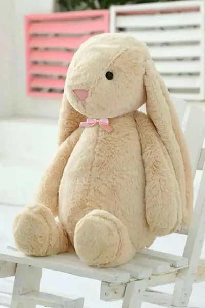 أرنب محشو بربطة عنق طويل الأذن لصديق النوم