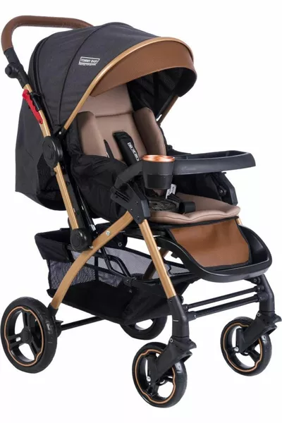 عربة أطفال فاخرة من الألومنيوم مزدوجة الاتجاه تورنادو بلس جولد