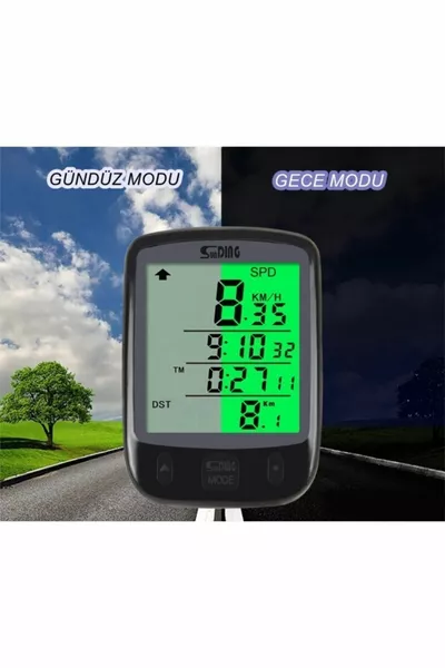 Compteur de vélo Sunding Km avec écran LED - Indicateur de vitesse étanche