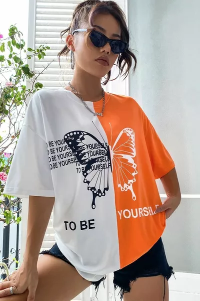 T-shirt Unisex con Stampa 'To Be Yourself'