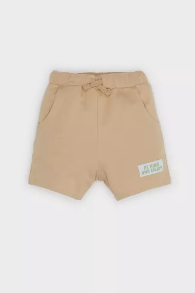 طقم مكون من قطعتين للأطفال الذكور، قميص بولو قصير الأكمام مطبوع وشورت بخصر مطاطي SM